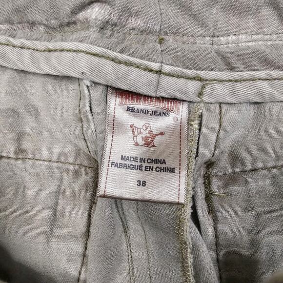 True Religion Pants 38x30 Ricky Distressed Patchwork Big T Grunge Biker Repaired - Picture 5 of 14